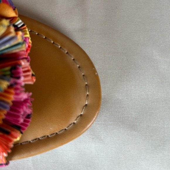 Gianni Bini Tan Leather Handle with Pink Accents - Picture 6 of 9